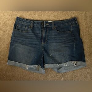 Sonoma High Waisted Denim Jean Shorts, Size 14 Dark Wash with No Rips